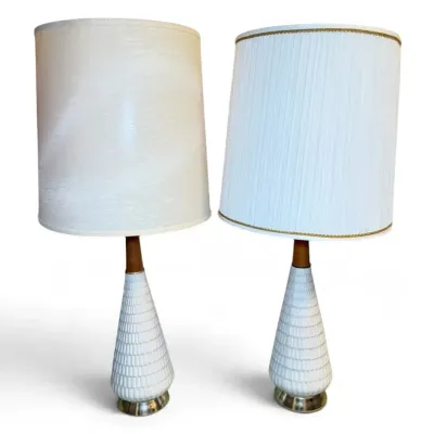 Mcm textured ceramic lamps