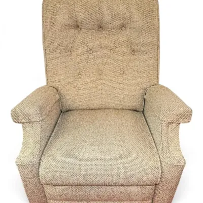 Tweed textured fabric reclining chair
