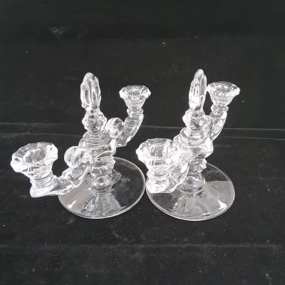Glass Candle Holders - (A) 