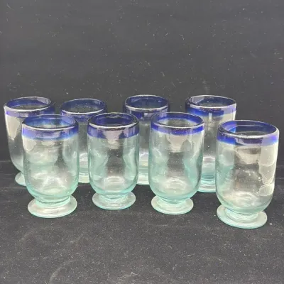 Hand Blown Glasses - 8pc