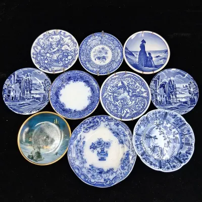 Blue White  Collectible Plates