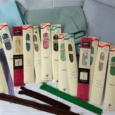 Assorted Fabric and Sewing Notions