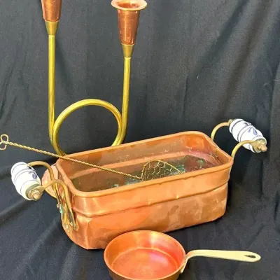 Copper Candle Holder Etc.