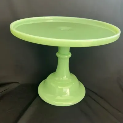 Mosser Glass Jadeite Pedestal Cake Stand