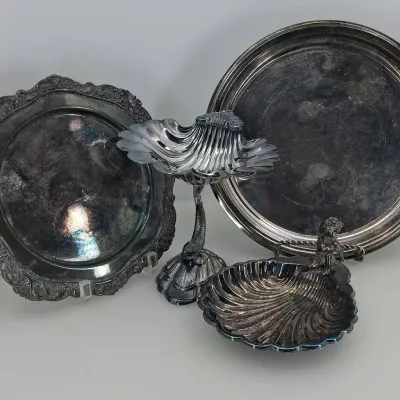 Silver Plated Dishes And Plates