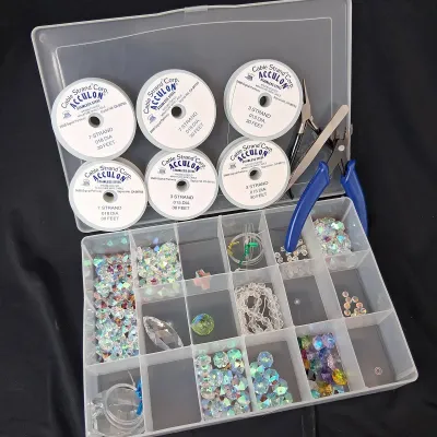 Bead Kit- Tools, Beads, Pliers, Stainless Jewelry Cable Rolls