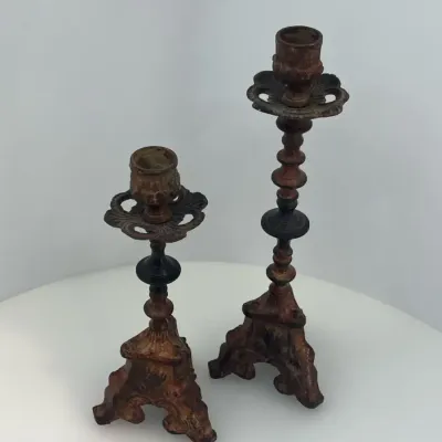 Cast Iron Candlesticks