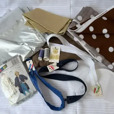 Assorted Sewing Supplies, Fabric & Notions
