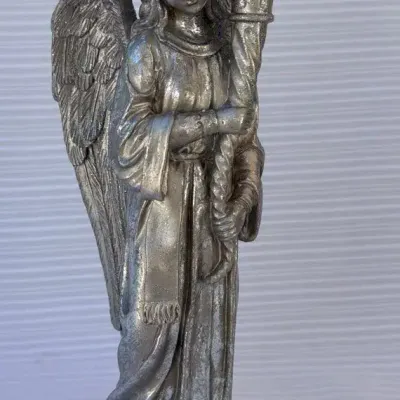 Vintage RAZ Imports Guardian Angel Heavy Composite Candle Stand