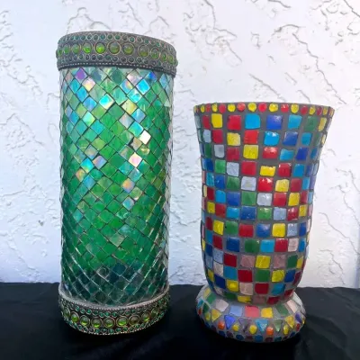 Mosaic Patterned Decorative Vases