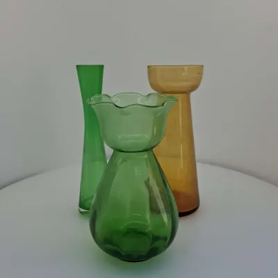 Colored Glass Vases 