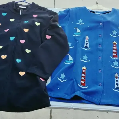Quacker Factory 2-Piece Embellished Heart & Nautical Jackets Size 1X 