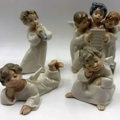 Lladró Porcelain Angel Figurines – Lot of 4