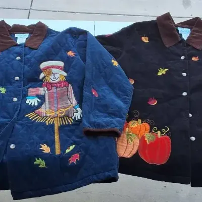 Quacker Factory 2-Piece Quilted Fall Harvest Jacket Set Size 1X 