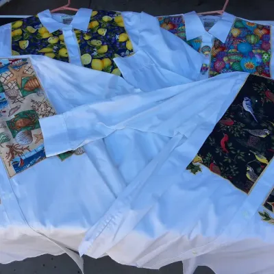 Quacker Factory 4-Piece Embellished Novelty Print Button-Front Shirts Size 1X 