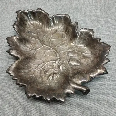 Wallace Sterling Repousse Leaf & Strawberry Vine Serving Tray