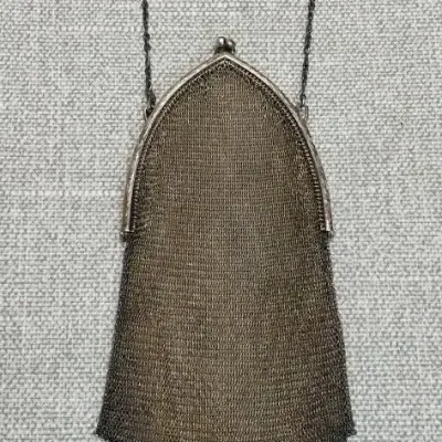 Antique Sterling Chainmail Mesh Bag