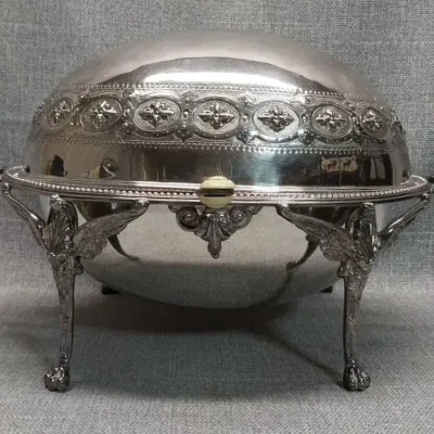Silver Plate Revolving Dome Chafing Dish