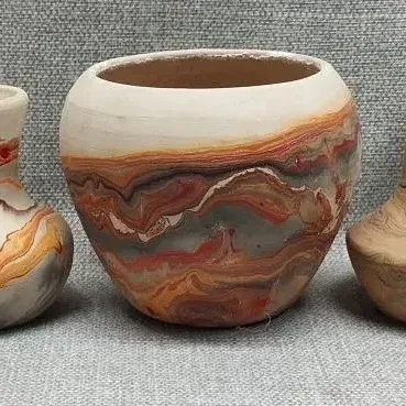 Nemadji Pottery In Oranges
