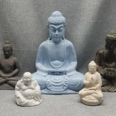 Colorful Buddhas in Various Materials