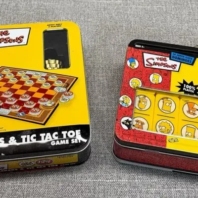 The Simpsons Dominos, Checkers, And Tic Tac Toe Games
