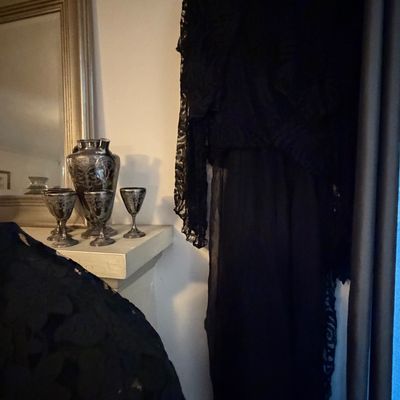 Sale Photo Thumbnail #32: Antique mourning lace dress