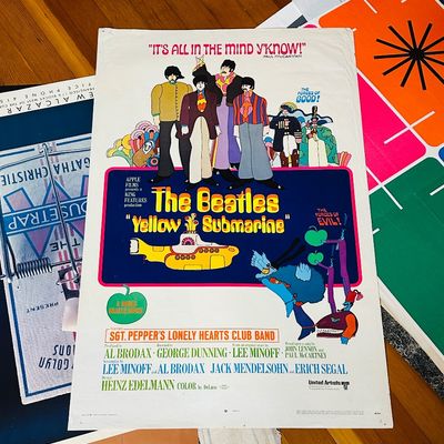 Sale Photo Thumbnail #61: Original 1968 theatrical release poster for The Beatles' Yellow Submarine.