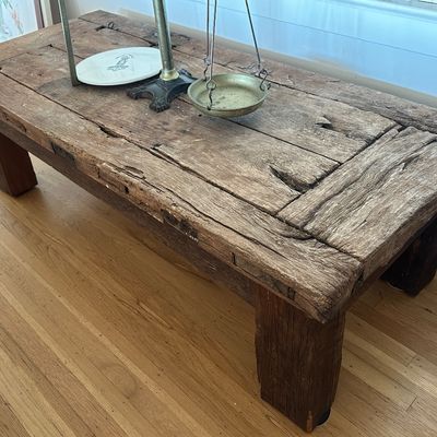 Sale Photo Thumbnail #54: Rustic rustic reclaimed wood coffee table