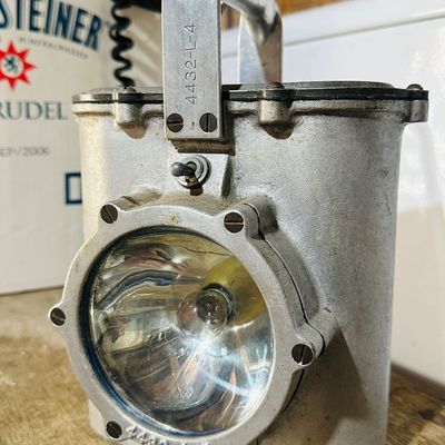 Sale Photo Thumbnail #175: Vintage heavy-duty industrial aluminum lamp