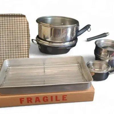 JB179 Assorted Vintage Stainless Steel Cookware 