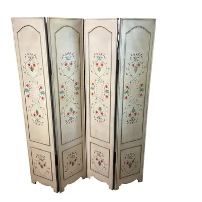 JB206 4 Panel Floral Privacy Divider 