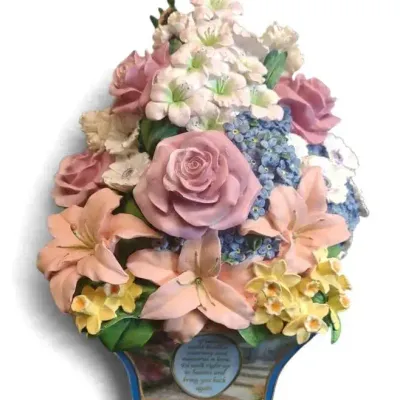 JB164 Thomas Kinkade Bouquet Of Memories Floral Sculpture 