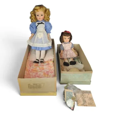 JB121 Vintage Madame Alexander Alice in Wonderland & Storybook Doll Pair