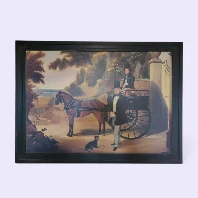 JB101 William Massey-Stanley Driving his Cabriolet in Hyde Park Framed Print