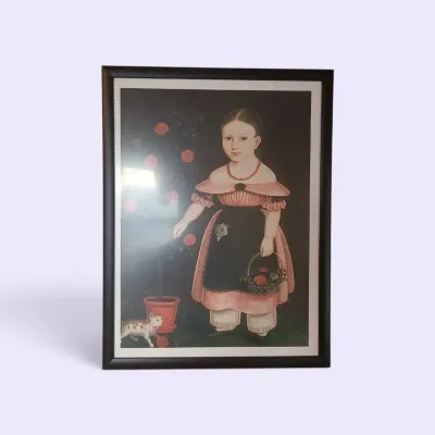 JB104 Little Girl in Lavender Framed Print