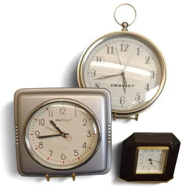JB166 Vintage Clock Collection - Danbury. Crosley & Skytimer
