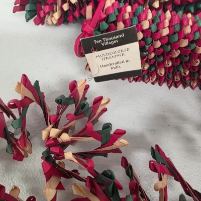 LOT 89: Vintage Christmas Wreath, Tree Skirts & Garland
