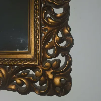 Sale Photo Thumbnail #523: Vintage rococo style gilt wall mirror second image