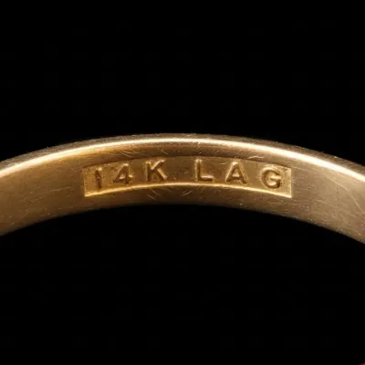 Sale Photo Thumbnail #659: K gold lag band ring second image
