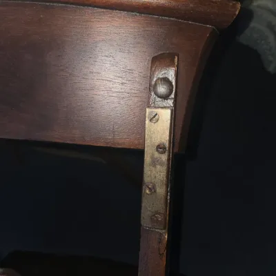 Sale Photo Thumbnail #507: Victorian mahogany rush seat rocking chair fourth image