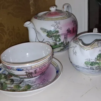 Sale Photo Thumbnail #635: Vintage japanese porcelain tea set