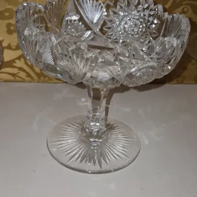 Sale Photo Thumbnail #590: American brilliant cut glass compote
