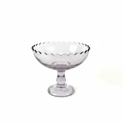 Sale Photo Thumbnail #569: Vintage lavender pressed glass compote