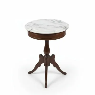 Sale Photo Thumbnail #531: Vintage victorian style marble top pedestal stand