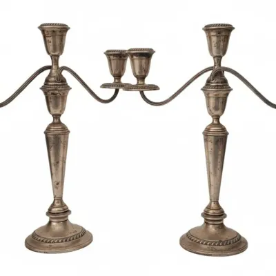 Sale Photo Thumbnail #589: Alvin sterling silver candelabra pair model s