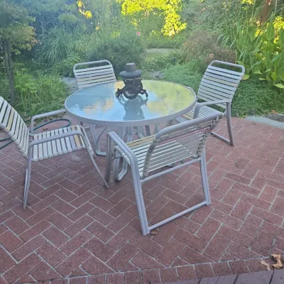 Sale Photo Thumbnail #580: Vintage tropitone piece patio dining set