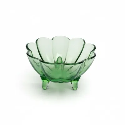 Sale Photo Thumbnail #566: Vintage indiana glass lotus petal footed bowl