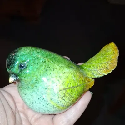Sale Photo Thumbnail #609: Ganz polystone leaf bird figurine