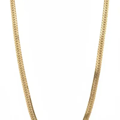 Sale Photo Thumbnail #658: K gold herringbone chain necklace