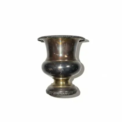 Sale Photo Thumbnail #579: Vintage silver plated miniature urn toothpick holder